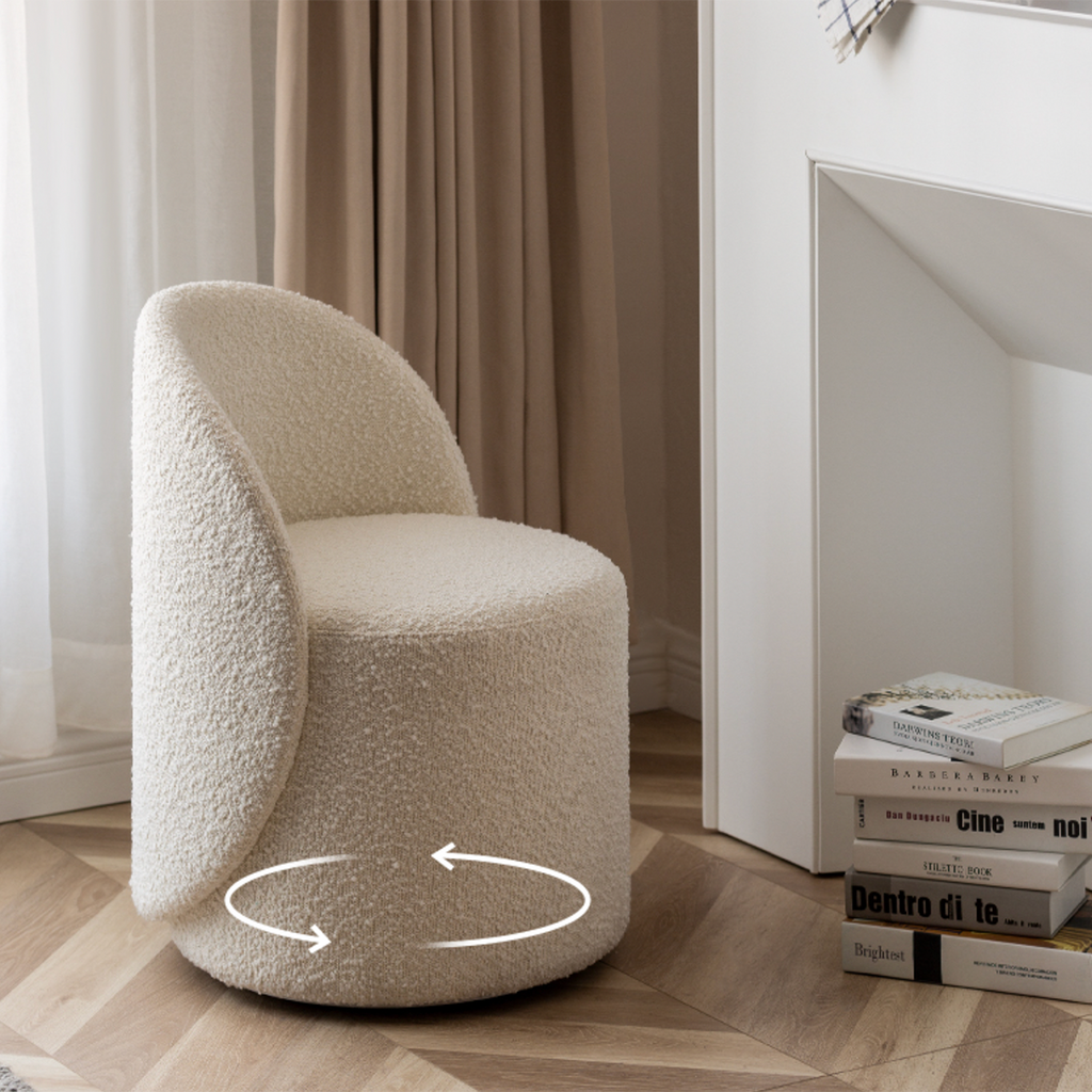 COZONI Stella Boucle Swivel Chair