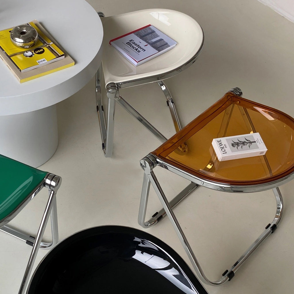 Cozoni Folding Stool - Transparent Orange