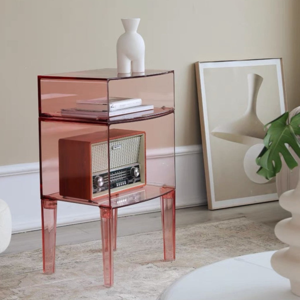 COZONI Cube Side Table (Smoke Pink)