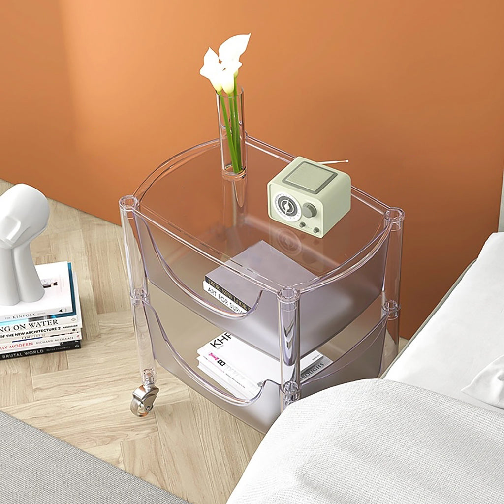 COZONI Stackable 2-Drawer Trolley (Transparent)