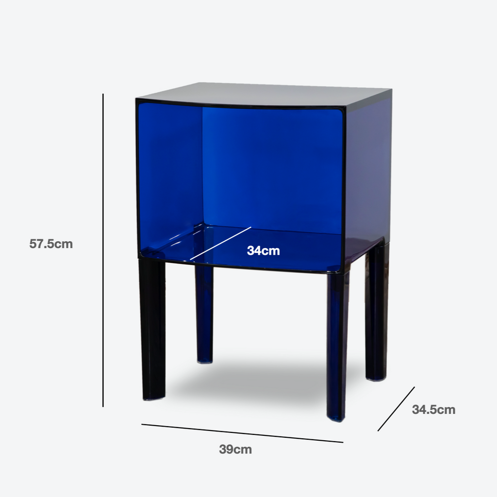 COZONI Cube Side Table(Smoke Blue)