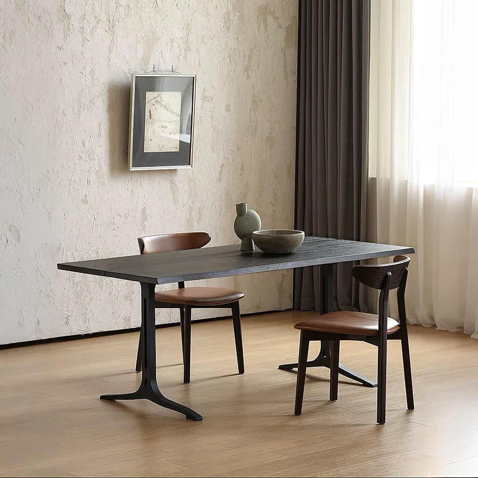 COZONI Esme Live Edge Wishbone Dining Table