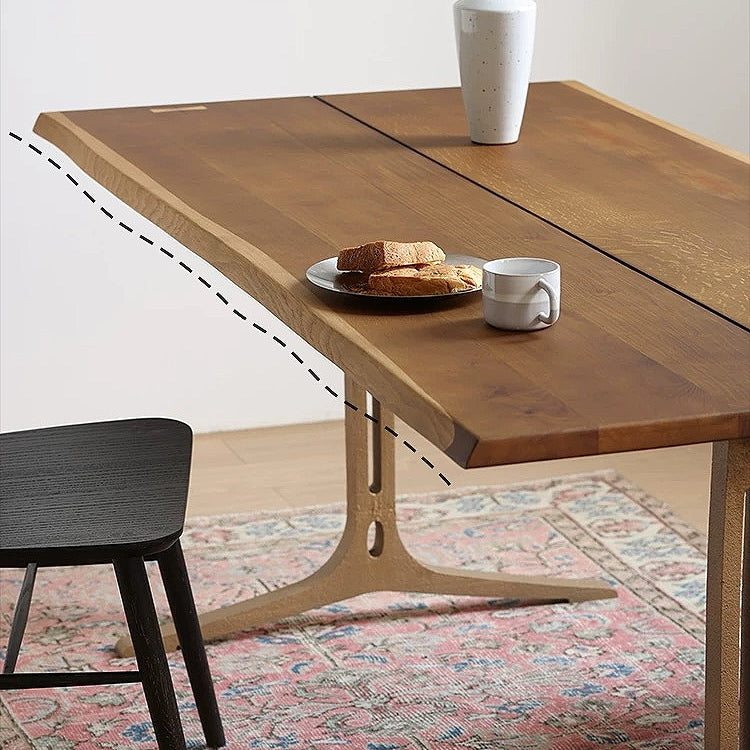 COZONI Esme Live Edge Wishbone Dining Table