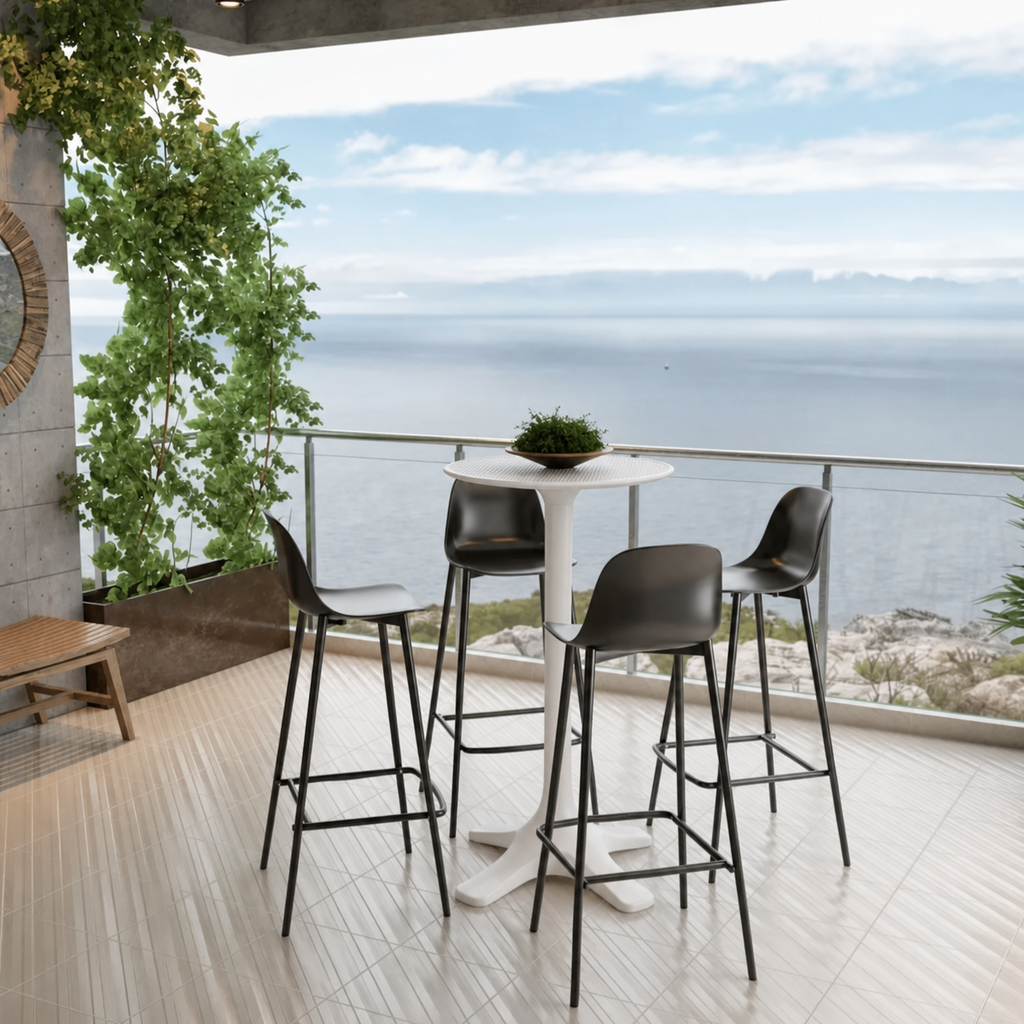 COZONI Marka Round Outdoor Bar Table