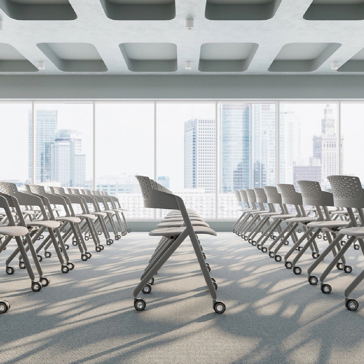 Jasper Conference Table COZONI Jasper Training Chair | Meeting & Conference & Classroom Stackable