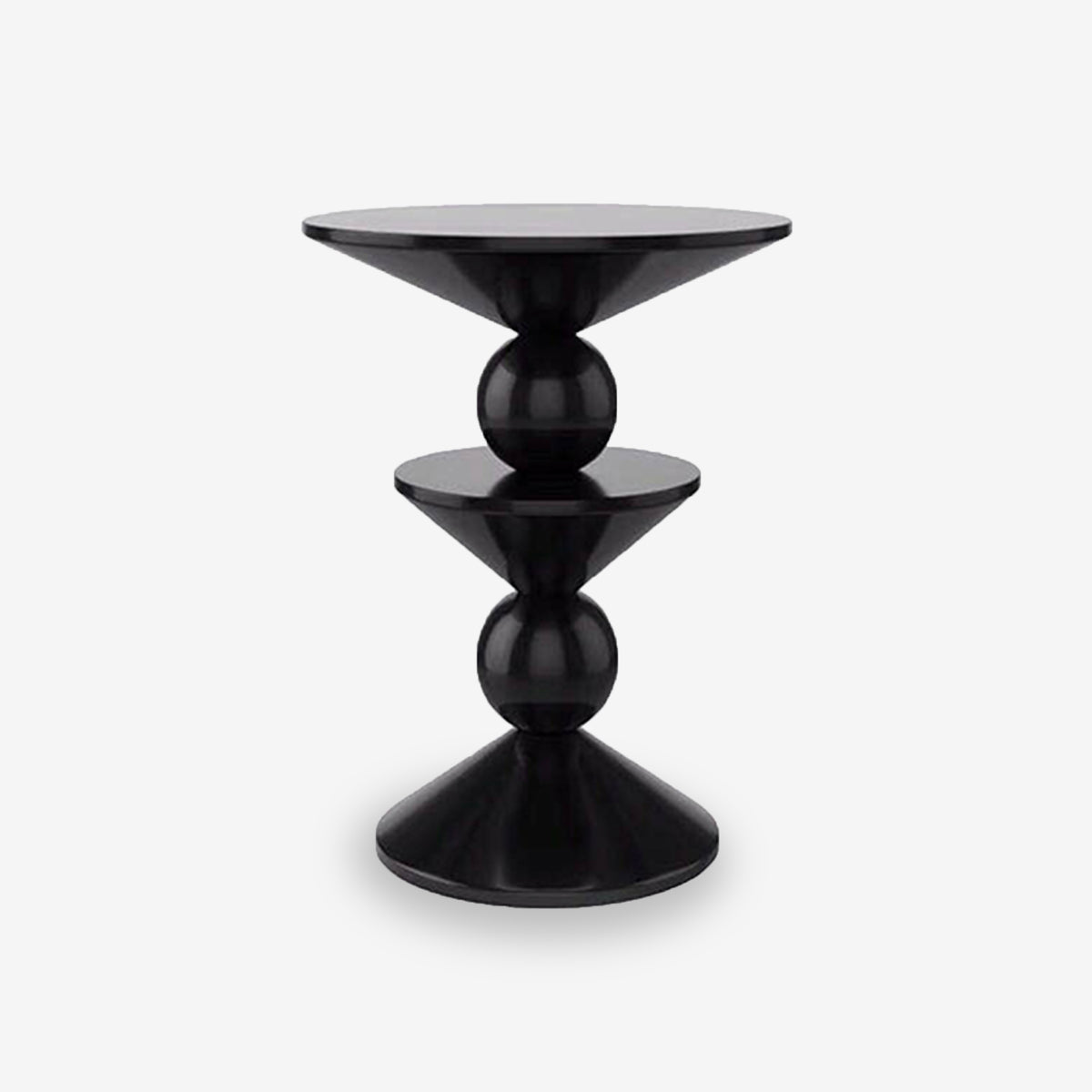 COZONI Maya Side Table | Black Modern Geometric Table