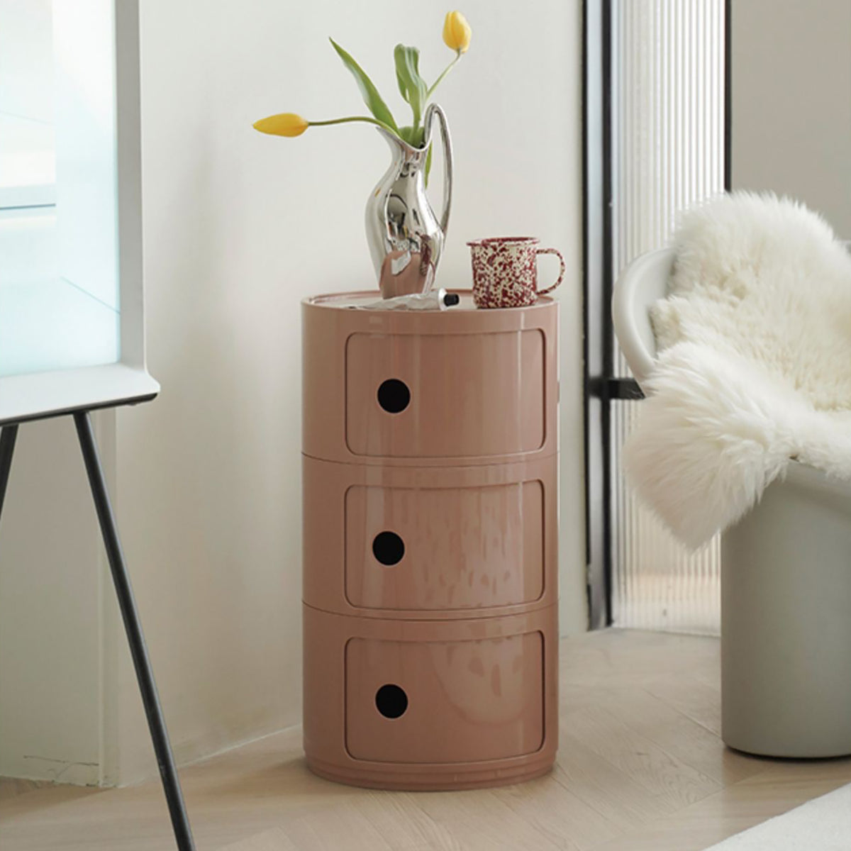 Stackable Riund Storage COZONI Round Storage Unit | Replica Castelli 3 Tier