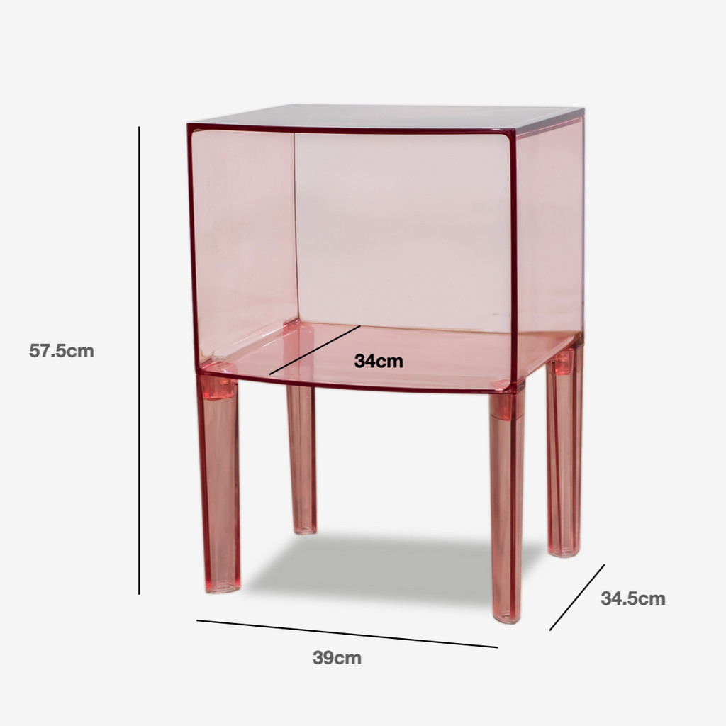 COZONI Cube Side Table (Smoke Pink)