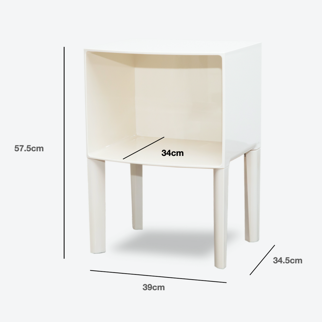 COZONI Cube Side Table (Ivory)