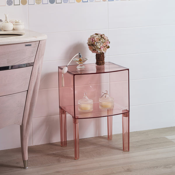 COZONI Cube Side Table (Smoke Pink)